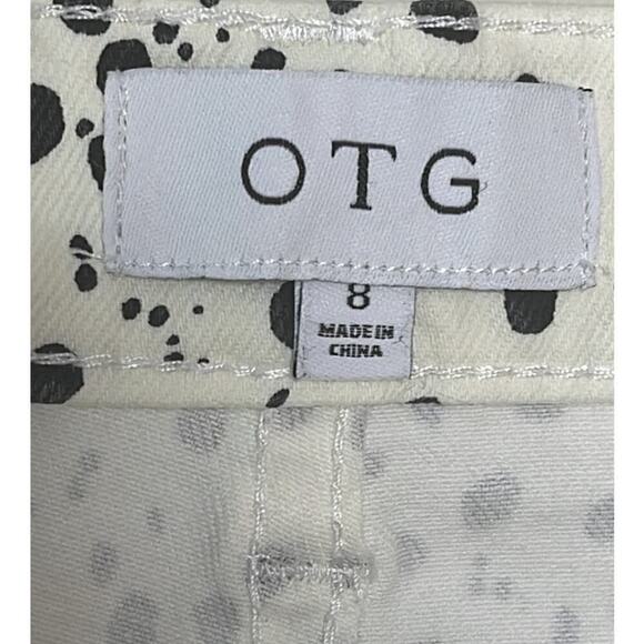 OTG HIGH-RISE WIDE LEG  CROPPED ANIMAL‎ PRINT DENIM SIZE 8 - Picture 6 of 8